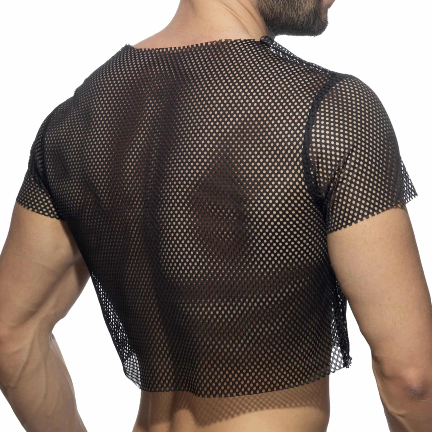 T-Shirt Crop Mesh Noir 2 T-Shirt Crop Mesh Noir – Image 2