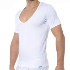 T-Shirt Essential Col V Blanc