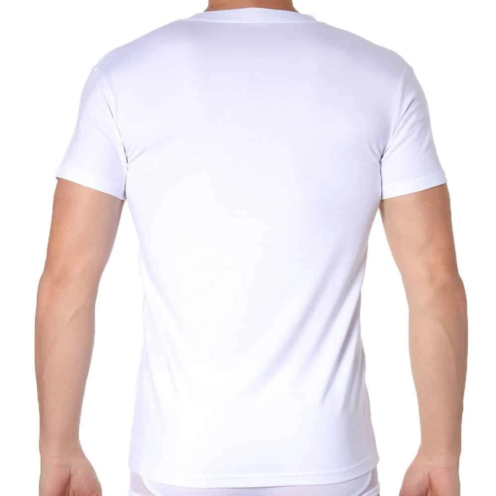 T-Shirt Essential Col V Super Low Blanc 2 T-Shirt Essential Col V Super Low Blanc – Image 2
