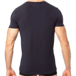 T-Shirt Logo Bleu Marine -Boutique De Sous-vêtements t shirt logo bleu marine garcon francais 2