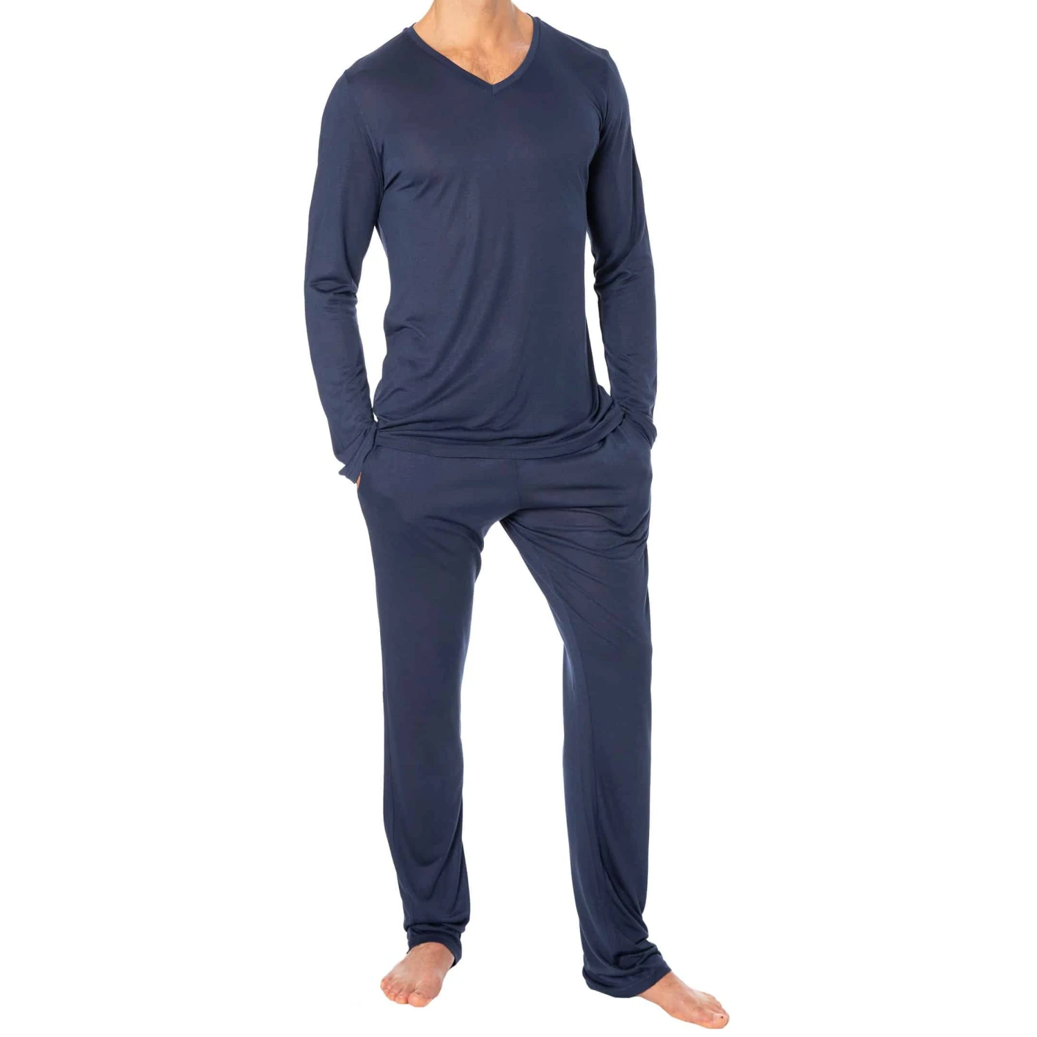 T-Shirt Manches Longues Cocooning Bleu Marine 4 T-Shirt Manches Longues Cocooning Bleu Marine – Image 4