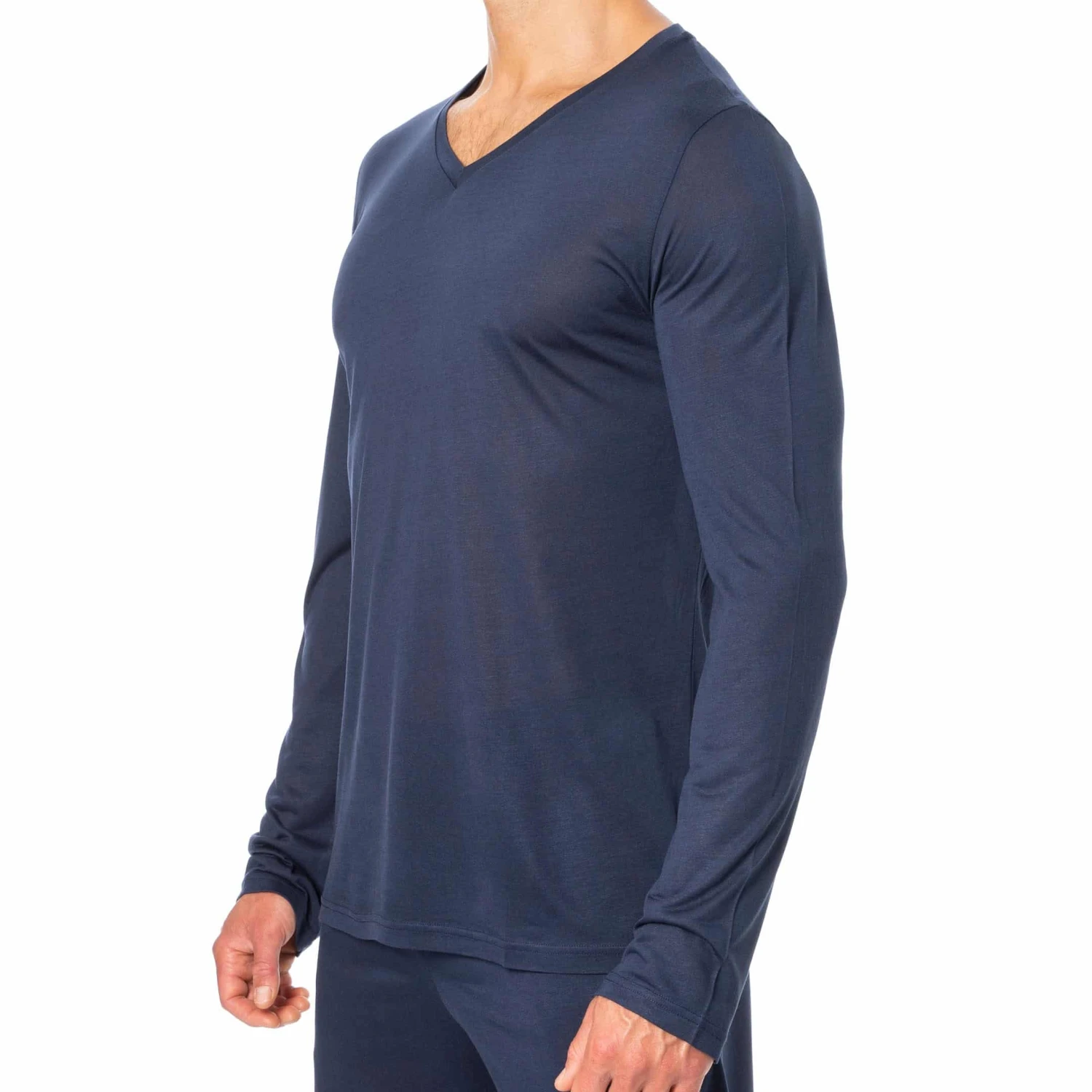 T-Shirt Manches Longues Cocooning Bleu Marine 1 T-Shirt Manches Longues Cocooning Bleu Marine