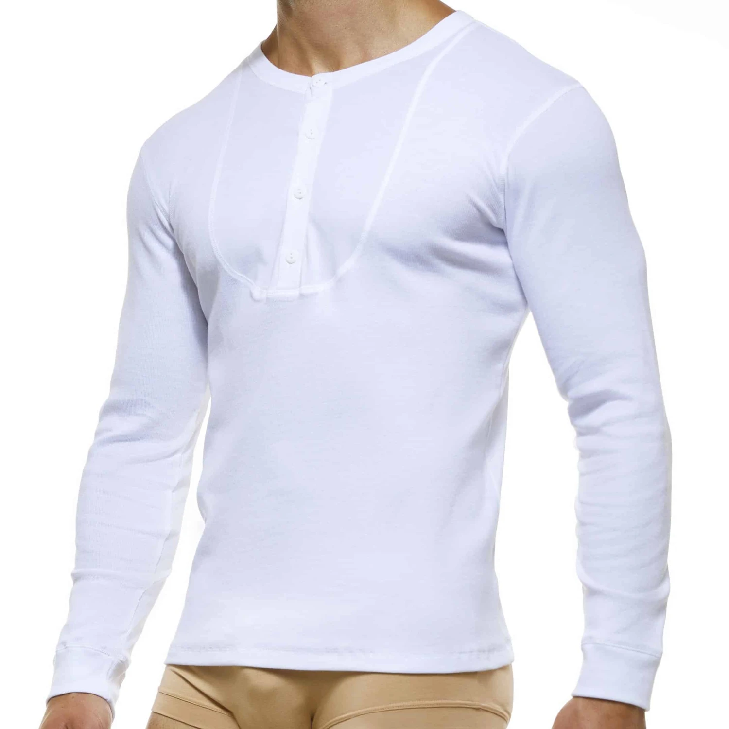 T-shirt Manches Longues Coton Bio Blanc 1 T-shirt Manches Longues Coton Bio Blanc