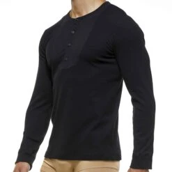 T-shirt Manches Longues Coton Bio Noir