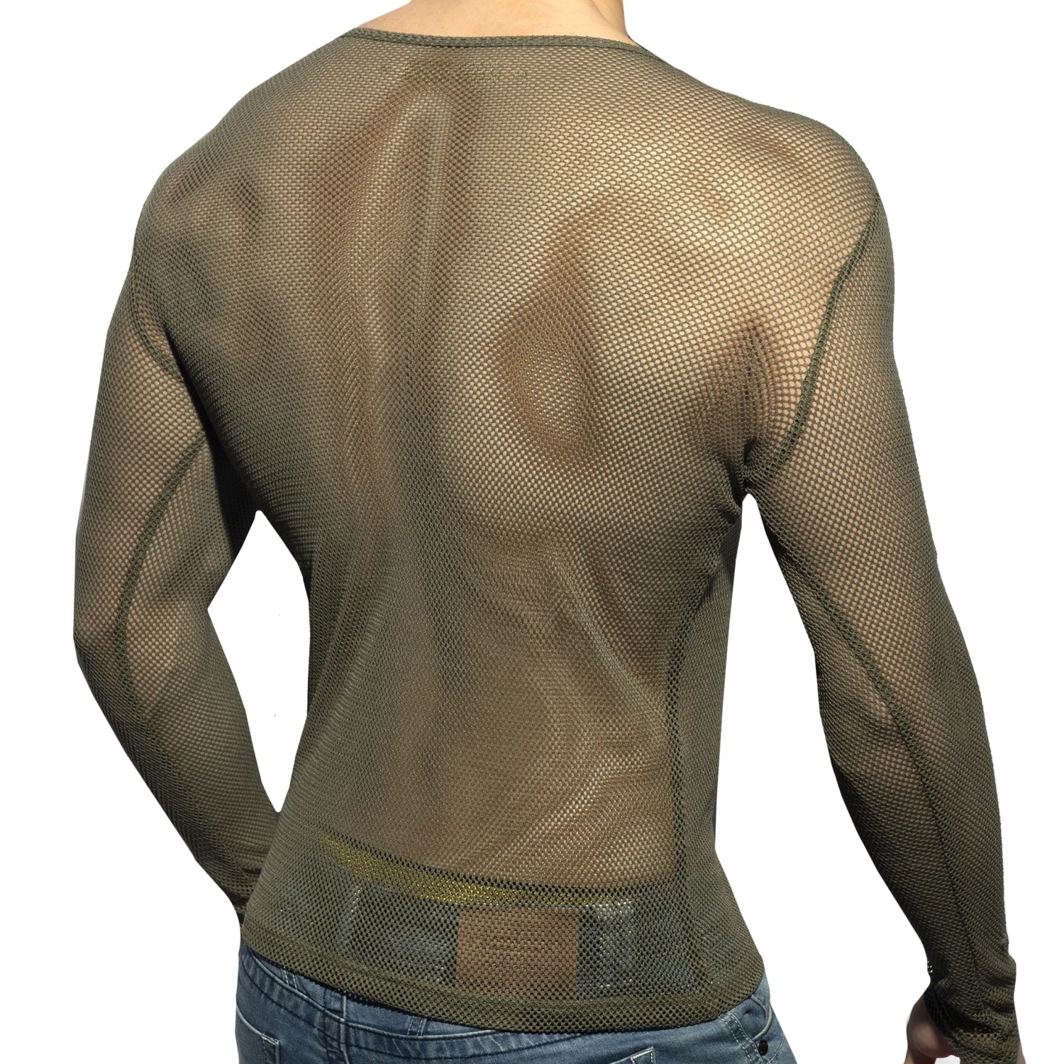 T-Shirt Manches Longues Mesh Kaki 2 T-Shirt Manches Longues Mesh Kaki – Image 2