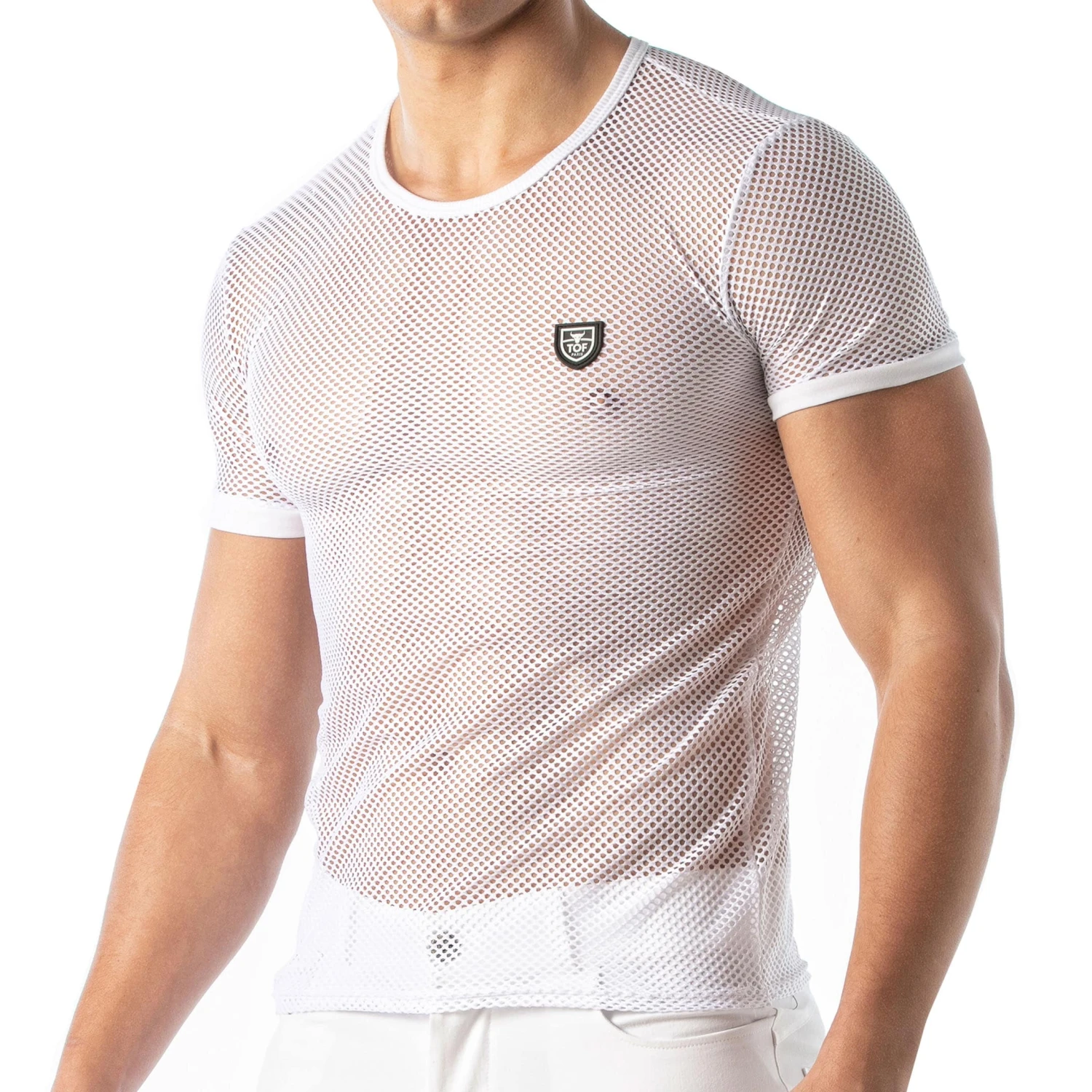 T-Shirt Mesh Blanc 1 T-Shirt Mesh Blanc