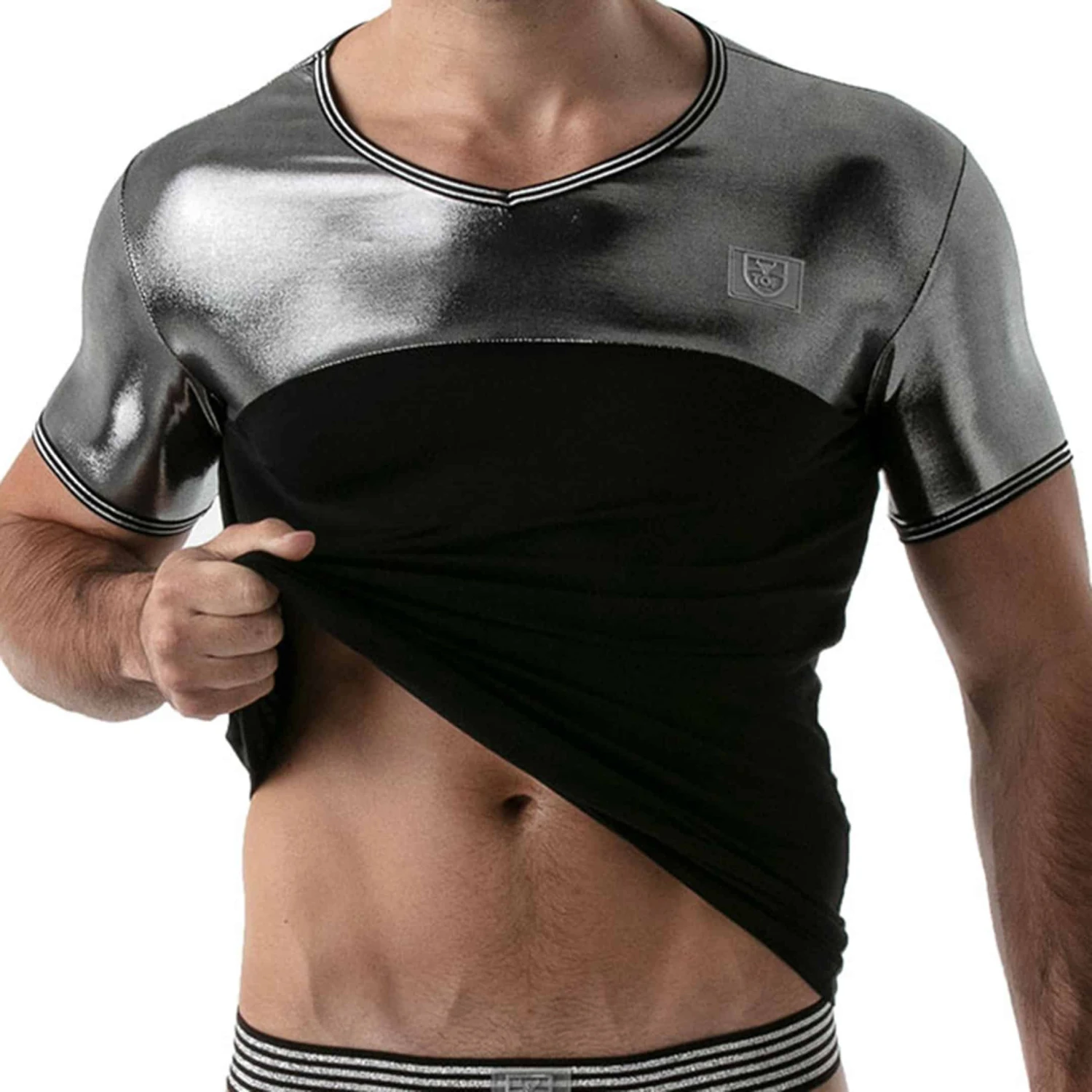 T-Shirt Métal Noir - Argent 3 T-Shirt Métal Noir - Argent – Image 3