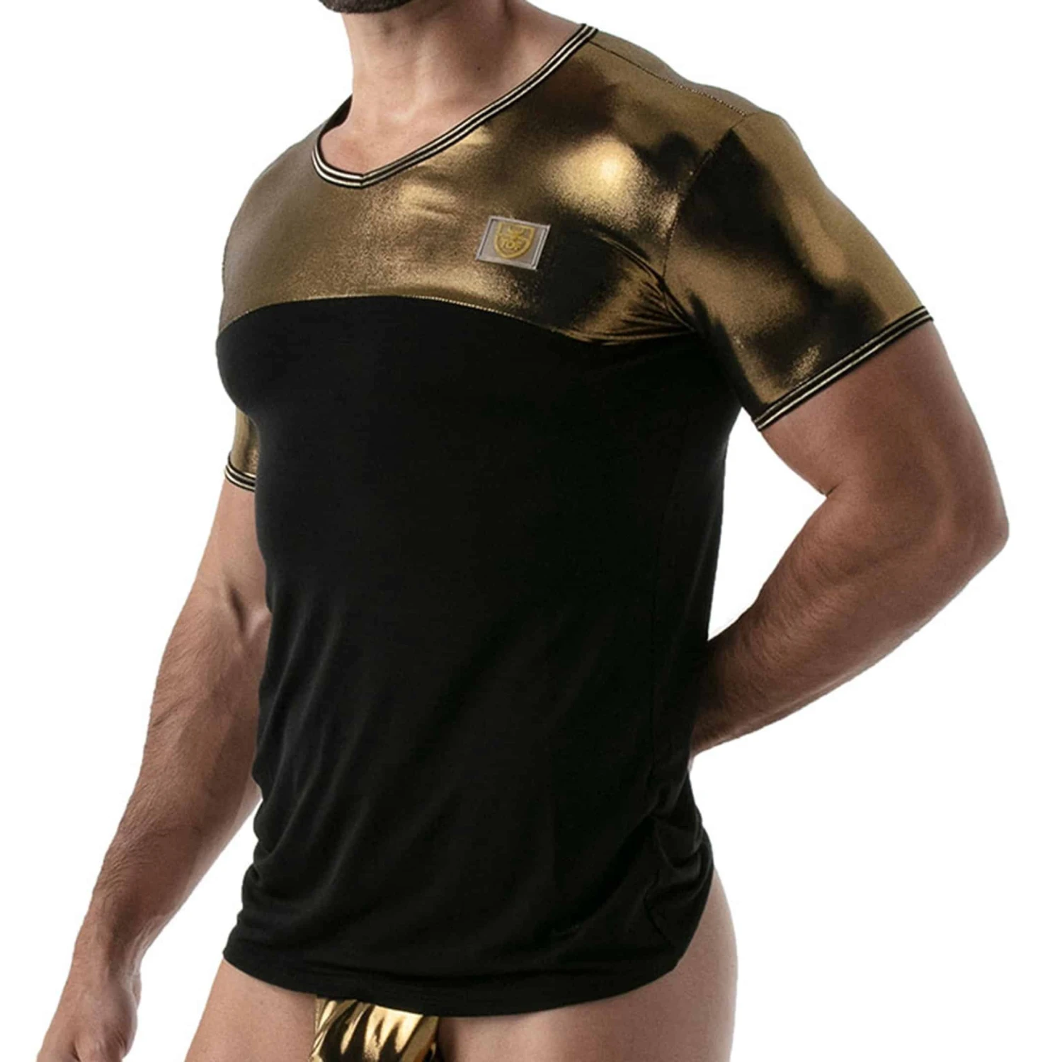 T-Shirt Métal Noir - Or 1 T-Shirt Métal Noir - Or