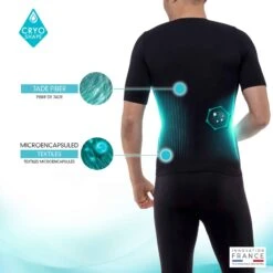 T-Shirt Sculptant Running Noir -Boutique De Sous-vêtements t shirt sculptant running noir cryoshape 3