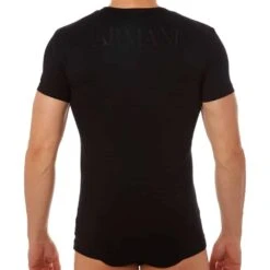 T-Shirt Stretch Cotton Megalogo Noir