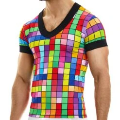 T-Shirt V Inclusive Multicolore