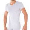 T-Shirt V-Neck Stretch Cotton Gris