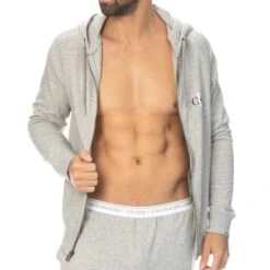 Veste à Capuche Ck One Gris Chiné 11 Veste à Capuche Ck One Gris Chiné -Boutique De Sous-vêtements veste a capuche ck one gris chine calvin klein 2