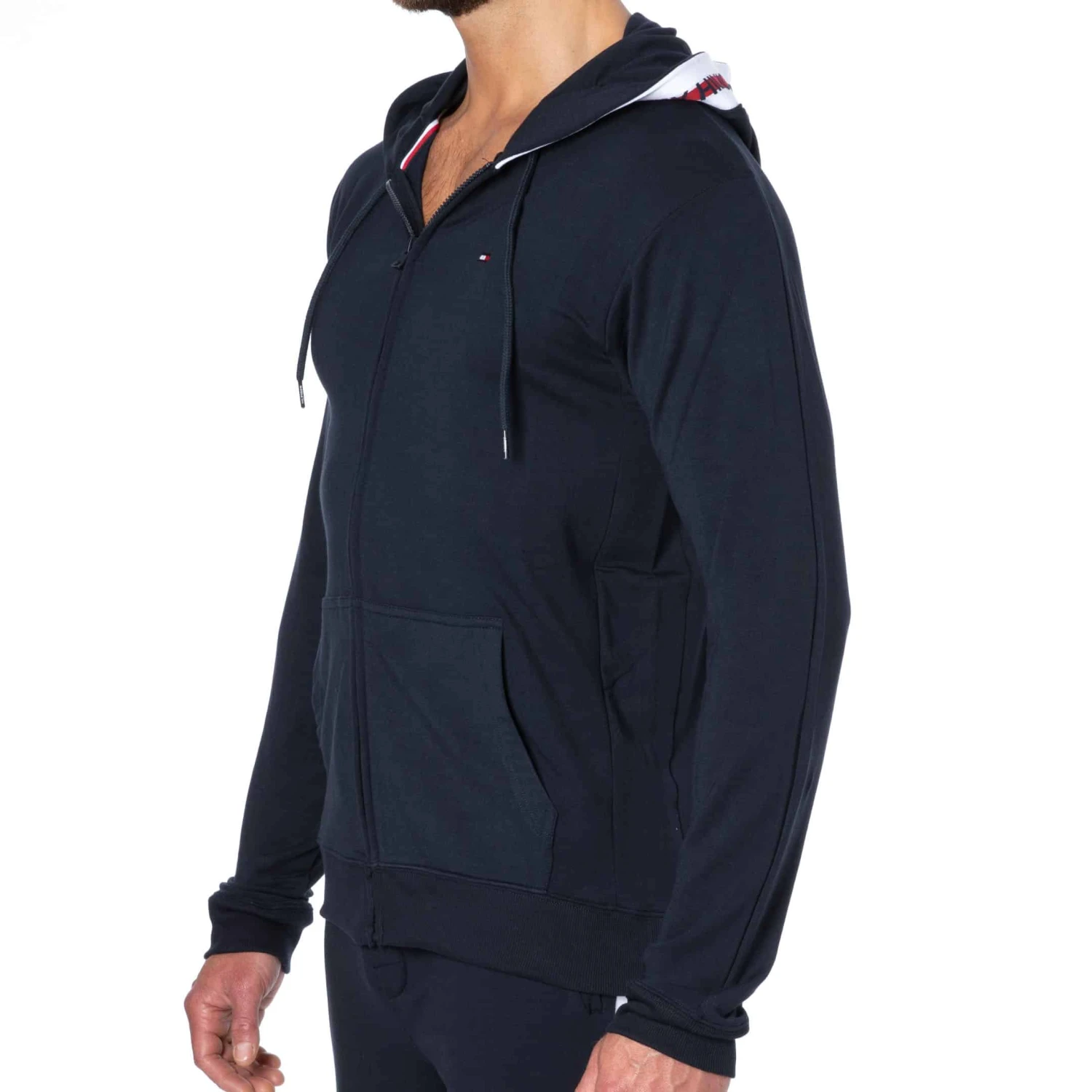 Veste à Capuche Logo Tape Bleu Marine 2 Veste à Capuche Logo Tape Bleu Marine – Image 2