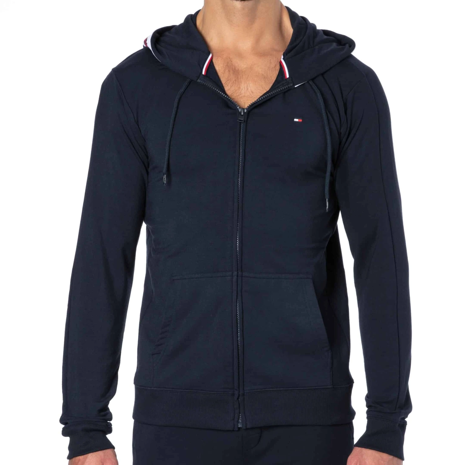 Veste à Capuche Logo Tape Bleu Marine 1 Veste à Capuche Logo Tape Bleu Marine