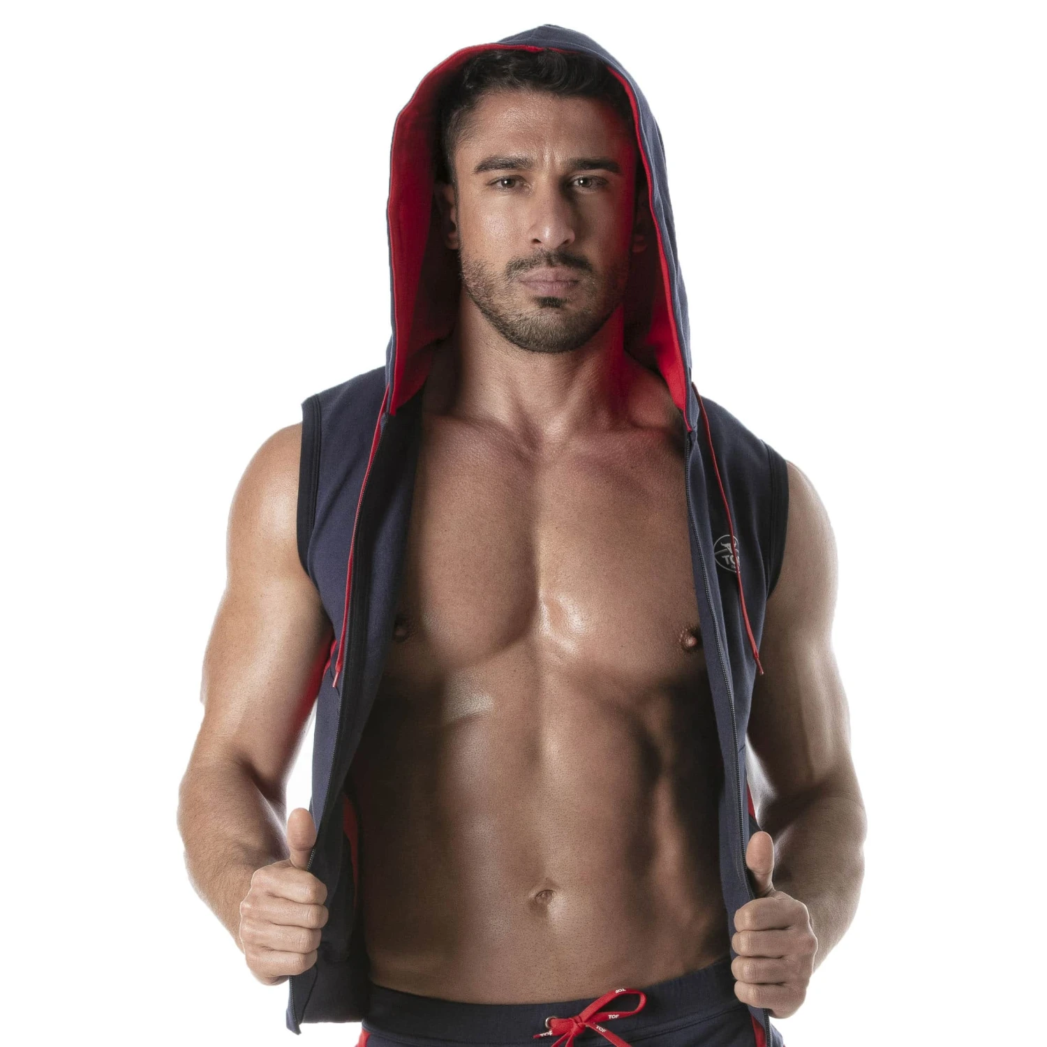 Veste à Capuche Sans Manche Bleu Marine 3 Veste à Capuche Sans Manche Bleu Marine – Image 3