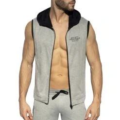 Veste Sport à Capuche First Class Gris Chiné 5 Veste Sport à Capuche First Class Gris Chiné -Boutique De Sous-vêtements veste sport a capuche first class gris chine es collection 2