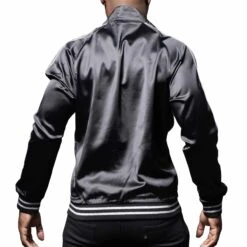 Veste Squad Satin Noire -Boutique De Sous-vêtements veste squad satin noire andrew christian 3